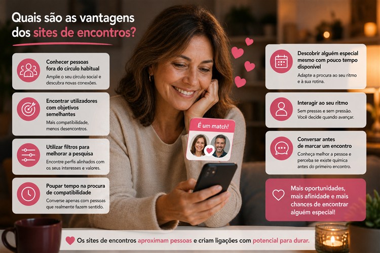 Quais são as vantagens dos sites de encontros?