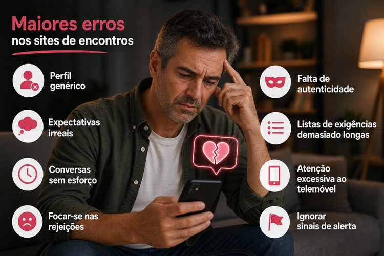 Quais são os maiores erros nos sites de encontros?