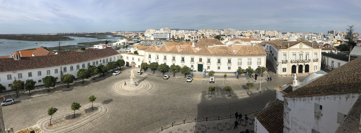 Largo da Sé e Ria Formosa vistos da Cidade Velha de Faro